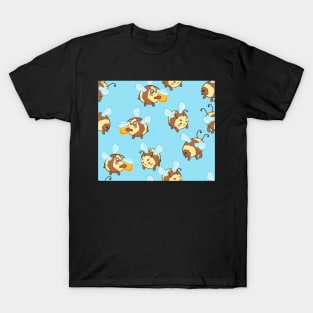 Oh Honey! on blue T-Shirt